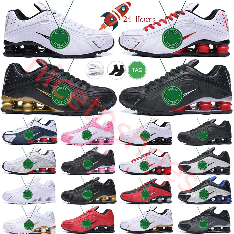 2026 Shox Men Running Shoes Metallic Hematite Pale Ivory Black Metallic Silver Yellow University Grey Neon Comet Red Sneakers Trainers