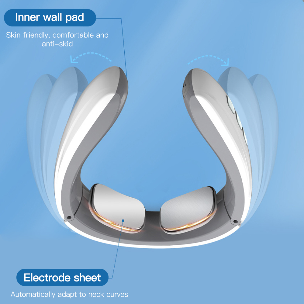 Massaging Neck Pillowws Neck Massager Electric Pulse Infrared Heating Neck Pain Relief Health Care Relaxation Tool Rechargeable Cervical Massager 2303