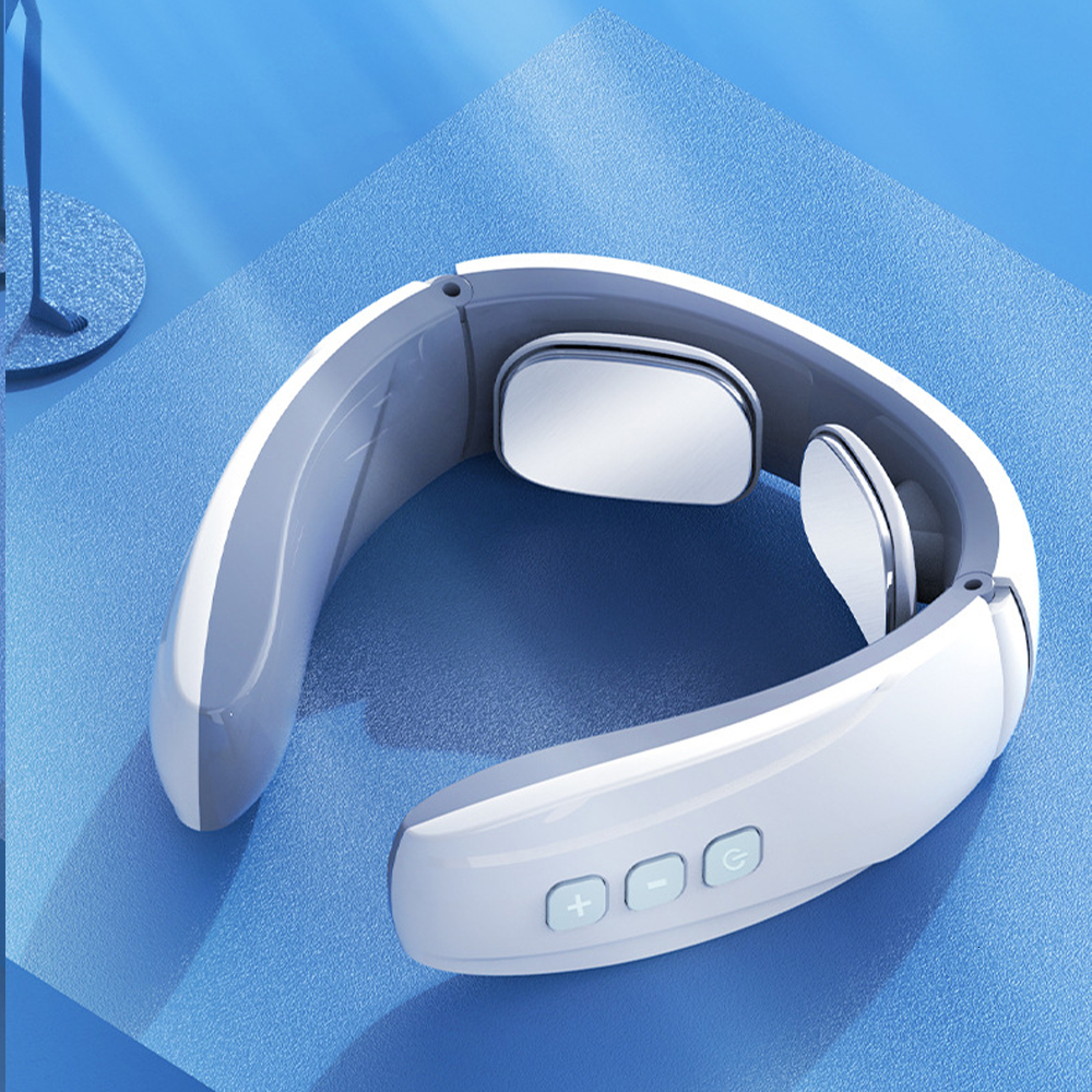 Massaging Neck Pillowws Neck Massager Electric Pulse Infrared Heating Neck Pain Relief Health Care Relaxation Tool Rechargeable Cervical Massager 2303