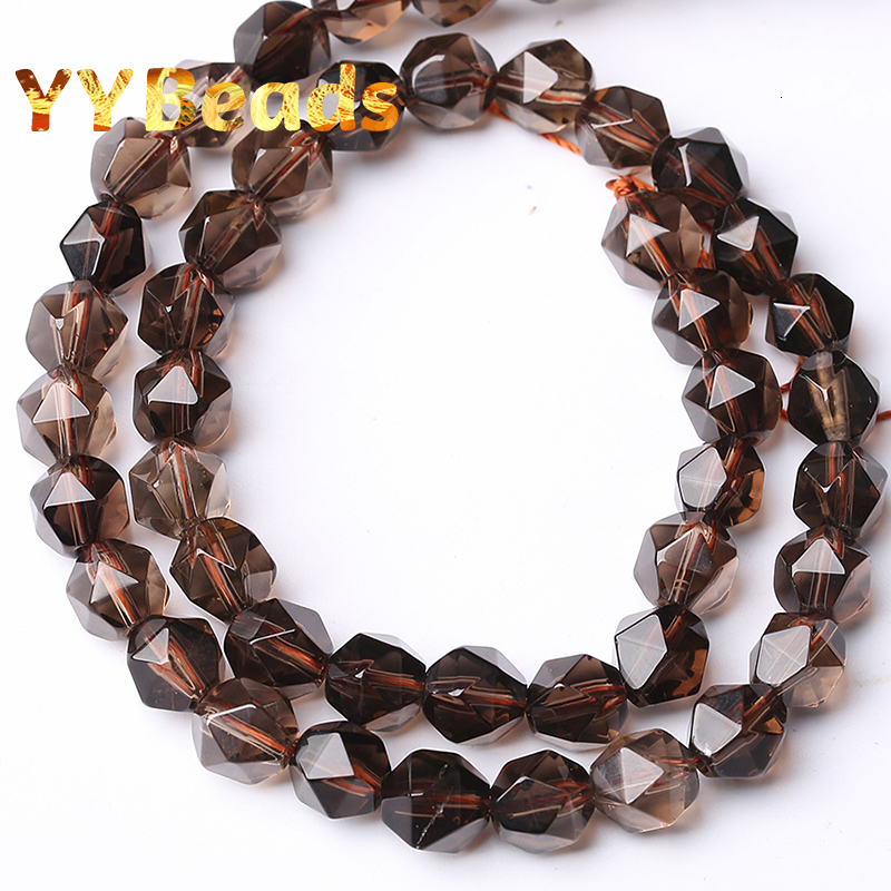 Other Natural Faceted Smoky Crystal Quartzs Beads Loose Spacer Charm Beads For Jewelry Making Necklaces Bracelets For Women 6 8 10mm 230325