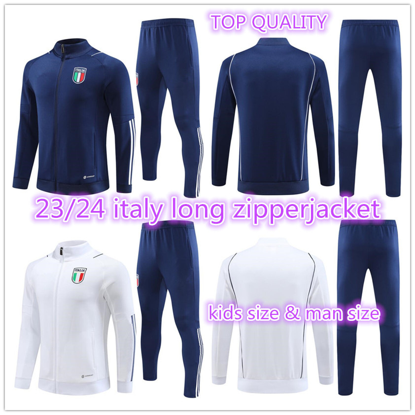 23 24 ITaly adult tracksuit kids long zipper jacket survetement jackets Training suit soccer 2023 2024 Italia man child football tracksuits set sportswear
23 24 ITaly adult tracksuit kids long zipper jacket survetement jackets Training suit soccer 2023 2024 Italia man child football tracksuits set sportswear