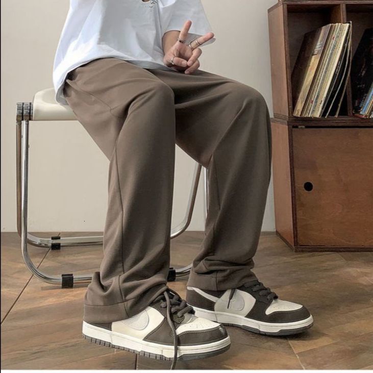 Men's Pants Yasuk All Season Spring Autumn Winter Fashion Solid Casual Men's Loose Elastic Waist Pants All-Match Cool Boys 230327