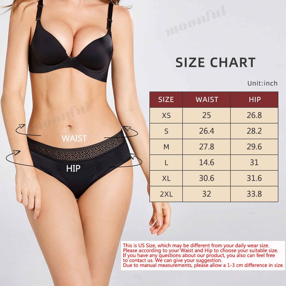 Women's Panties Menstrual Panties for Women Lace Brief Overnight Absorbent Postpartum Panties Leakproof Period Underwear Culotte Menstruelle 2303