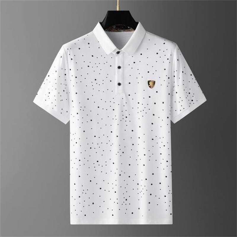 Men's tea polos shirt rivet sequin designer classic fashion casual hip hop T-shirt summer wear, Red
Men's tea polos shirt rivet sequin designer classic fashion casual hip hop T-shirt summer wear, Red