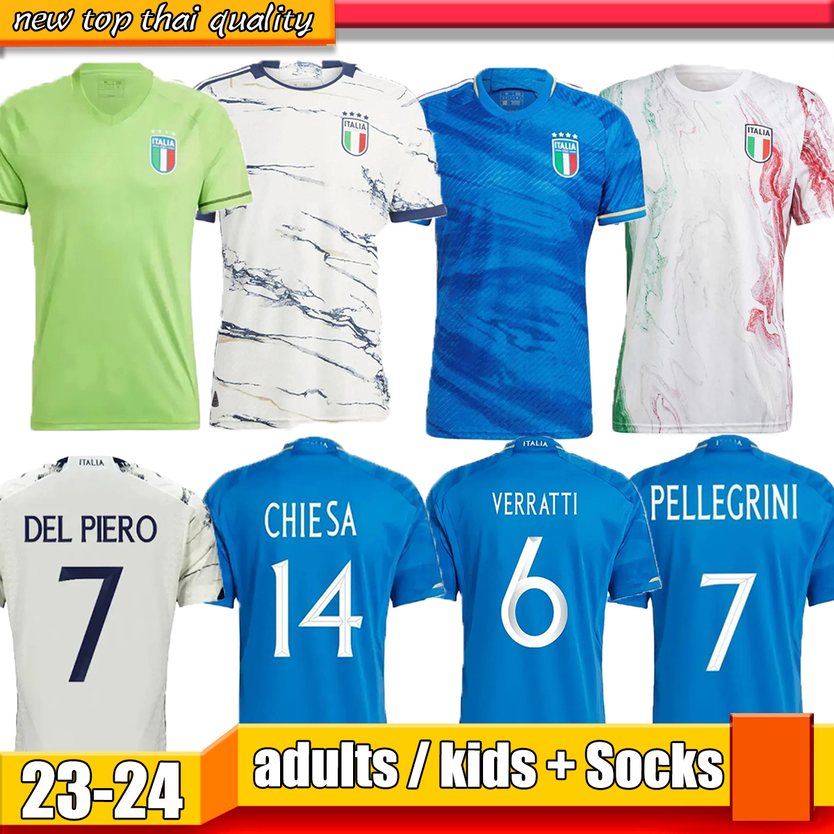 23/24 Italia VERRATTI Soccer Jerseys 2023 CHIESA RASPADORI Italy BARELLA DONNARUMMA football shirt TOTTI LORENZO POLITANO ZANIOLO MIRETTI maillots de football, 01
23/24 Italia VERRATTI Soccer Jerseys 2023 CHIESA RASPADORI Italy BARELLA DONNARUMMA football shirt TOTTI LORENZO POLITANO ZANIOLO MIRETTI maillots de football, 01