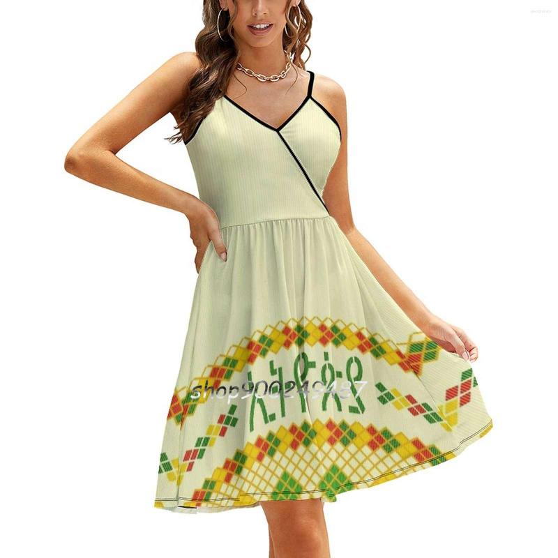 Casual Dresses Tibeb 2 Sweet Summer Sling Korean Women Sexy Sundress Perfect For Ethiopians Ethiopian Motif I Love, Nz035
Casual Dresses Tibeb 2 Sweet Summer Sling Korean Women Sexy Sundress Perfect For Ethiopians Ethiopian Motif I Love, Nz035