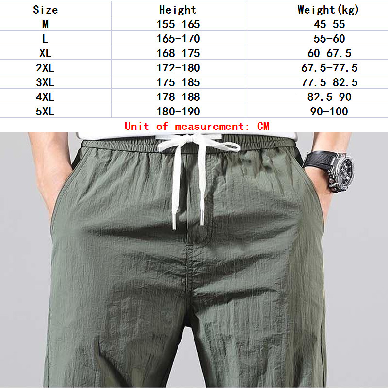 Men's Pants Spring Autumn Men Pants Ice Silk Sports Jogging Pants Breathable Men Clothing Casual Loose Trousers Fashion Streetwear 230327