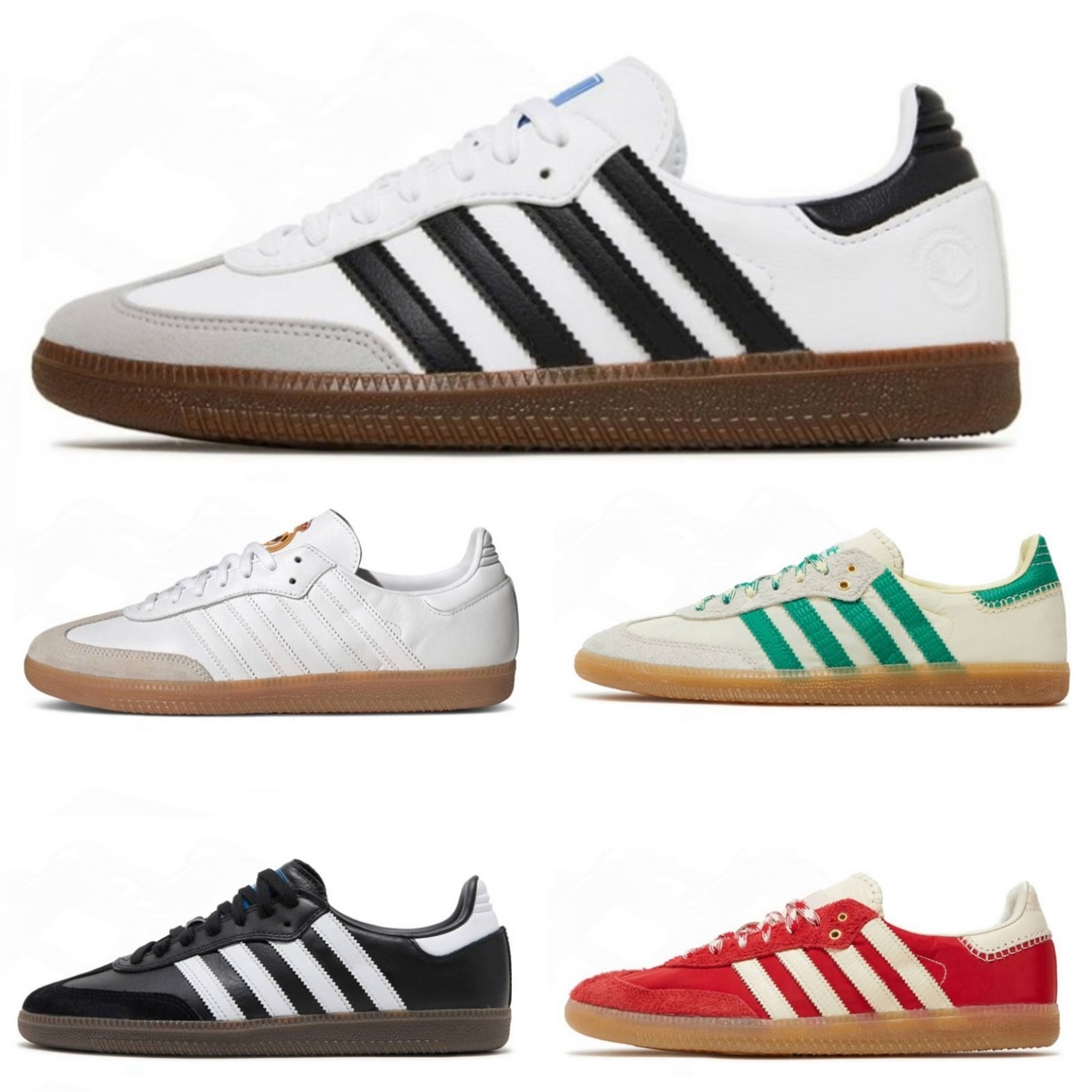 

Running shoes Original Sambas Sambarose Gazelle Men Womens suede leather Velvet Black Vegan white gum Wales Bonner Cream Green zapatillas de marca flat sole sneaker, 19