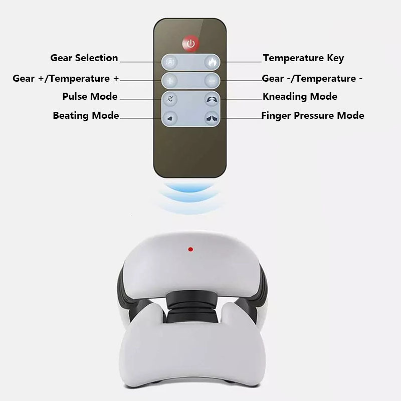 Massaging Neck Pillowws Smart 4D 6 Modes Electric Neck Massager Pulse Back Power Control Far Infrared Neck Massage Pro Pain Relief Tool Health Care 23
