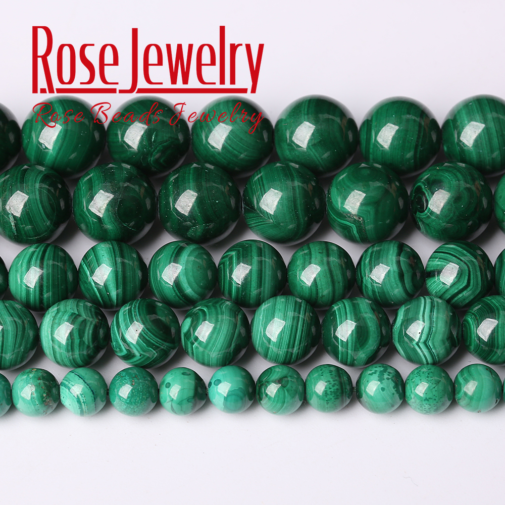 Other Wholesale Natural Malachite Round Loose Stone Beads Bracelet Necklace Needlework Beads For Jewelry Making 46810 mm 15 inches 230325