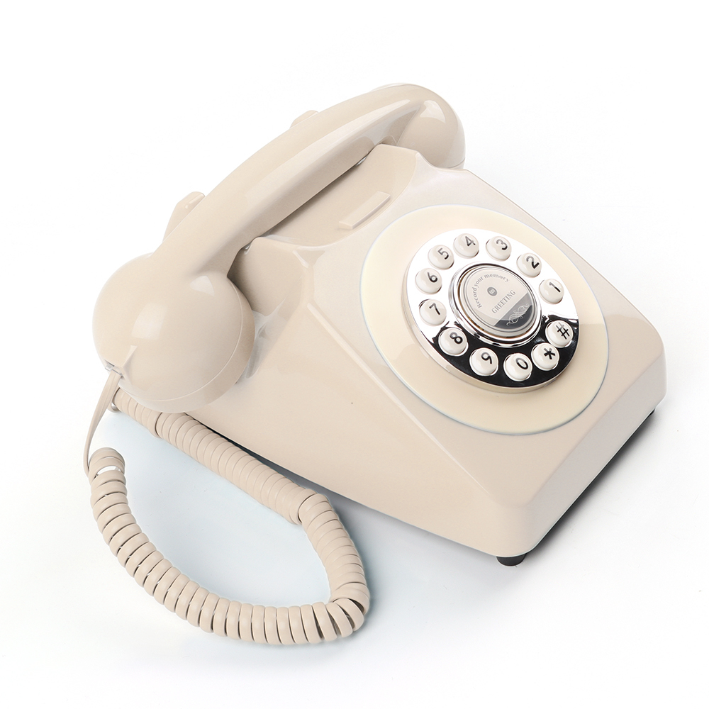 Other Electronics Wholesale Wedding beige Recorder Audio Guestbook Antique Telephones with Recording Function Retro Keypad Phone 230327
Other Electronics Wholesale Wedding beige Recorder Audio Guestbook Antique Telephones with Recording Function Retro Keypad Phone 230327