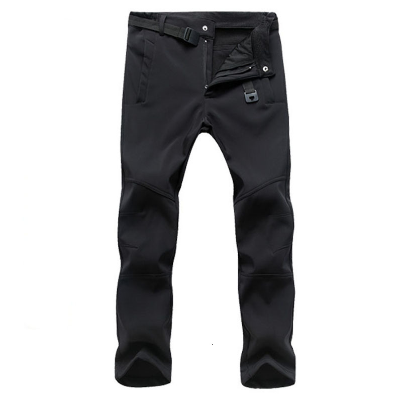 Men's Pants Men's Winter Warm Fleece Pants Men Thermal Long Trousers Male Casual Work Pants Sweatpants Stretch Waterproof Pants Cargo Pants 