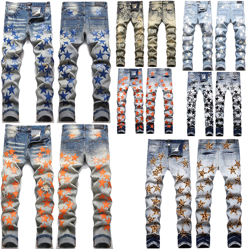 stretch amirly designer Mens jeans High Street Hole Star Patch Men's womens star embroidery panel trousers slim-fit trousers pants size 29/30/31/32/33/34/36//40/42, 05
stretch amirly designer Mens jeans High Street Hole Star Patch Men's womens star embroidery panel trousers slim-fit trousers pants size 29/30/31/32/33/34/36//40/42, 05