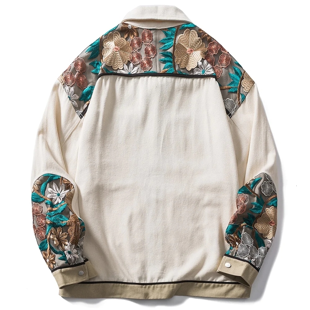 Mens Jackets Cotton Men Embroidery Loose Women Punk Hip Hop Autumn Youth Streetwear High Street 230327