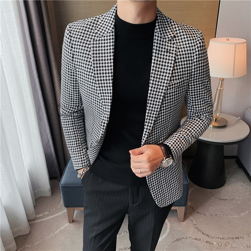 Men's Suits Blazers High Quality Blazer Men's British Style Premium Simple Elegant Fashion Business Casual Gentleman Blazer Professional Wea