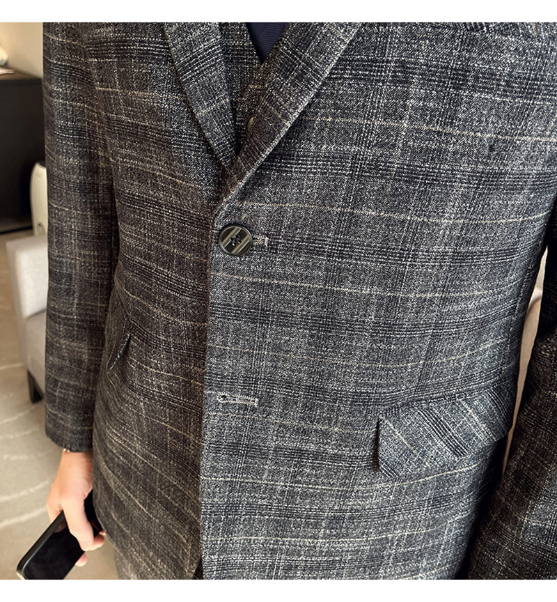 Men's Suits Blazers Boutique Blazer Vest Trousers Men's Italian Style Elegant Fashion Business Casual Gentleman Comfortable Dress 3-Piece Se