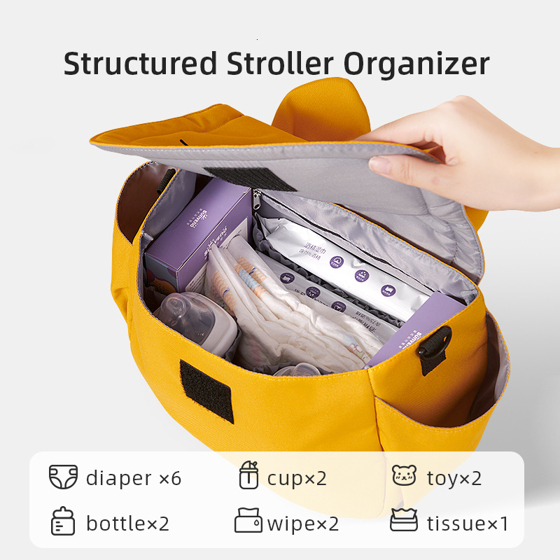 Diaper Bags Sunveno Cat Large Capacity Mommy Travel Maternity Universal Baby Stroller Organizer 230328