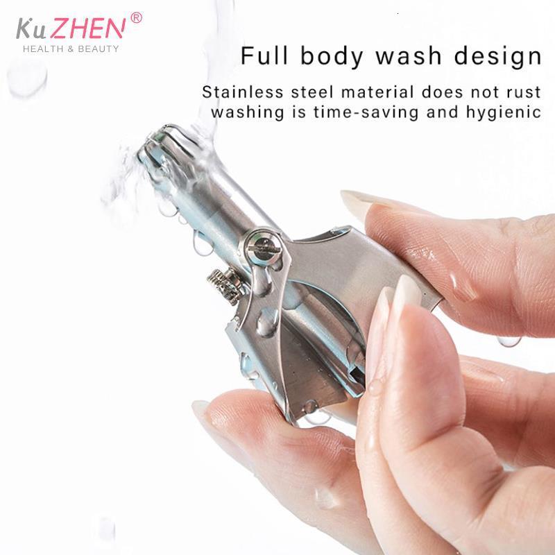 Clippers Trimmers 1Set Nose Hair Trimmer Cleaner For Men Women Stainless Steel Manual Mechanical Shaving Razor Washable Removal Tools 230328