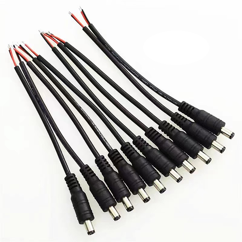 LED DC Connector Lighting Accessories DC Power Extension Cable 5.5mm x 2.1mm 5-24V For 5050 3528 single colour led strip lights male and female connec