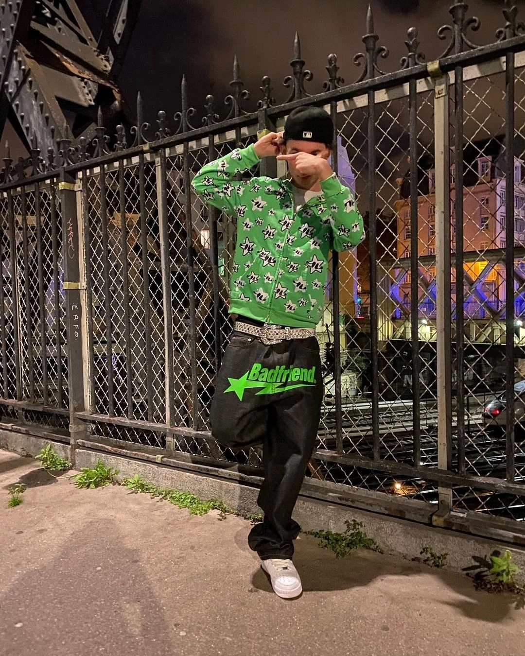 Men's Y2k Jeans Badfriend Hip Hop Letter Printed Black Pants Men Women Fashion Casual Rock Wide Foot Baggy Trouser Streetwear 230327