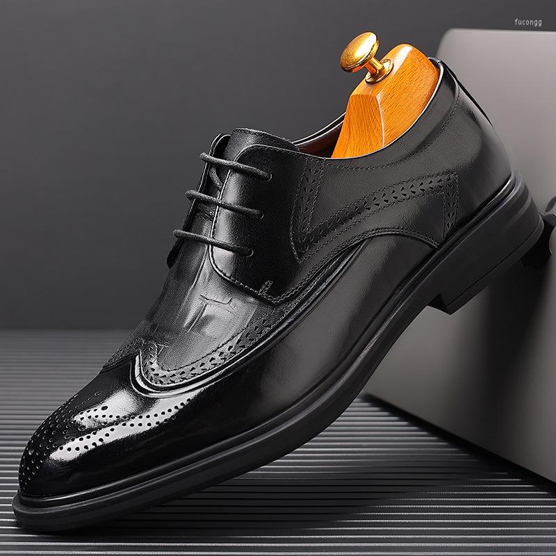 Dress Shoes Men Brock Formal Wedding British Pointed Toe Brogue Business Office Men's Genuine Leather Oxfords, Brown
Dress Shoes Men Brock Formal Wedding British Pointed Toe Brogue Business Office Men's Genuine Leather Oxfords, Brown