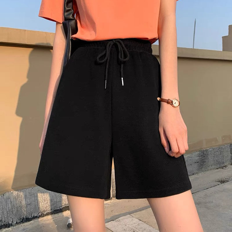 Women's Shorts Shorts Women Harajuku Solid Color Simple Loose Summer Casual Korean Cute Girls Elastic Fashion Full Matching Wide Leg Sports 23041