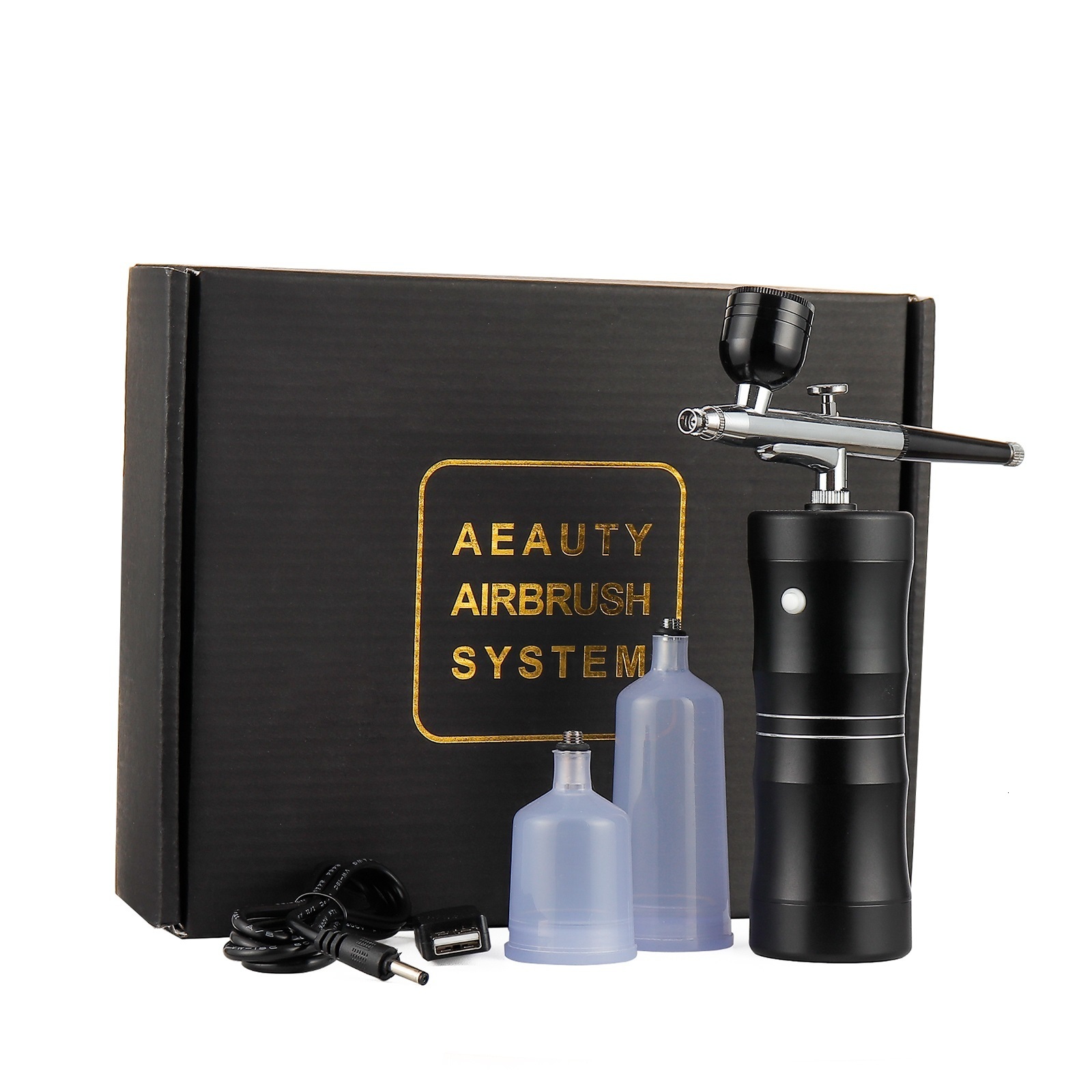 Face Care Devices Top 03mm Mini Air Compressor Kit AirBrush Paint Spray Gun Airbrush For Nail Art Tattoo Craft Cake Nano Fog Mist Sprayer 230328