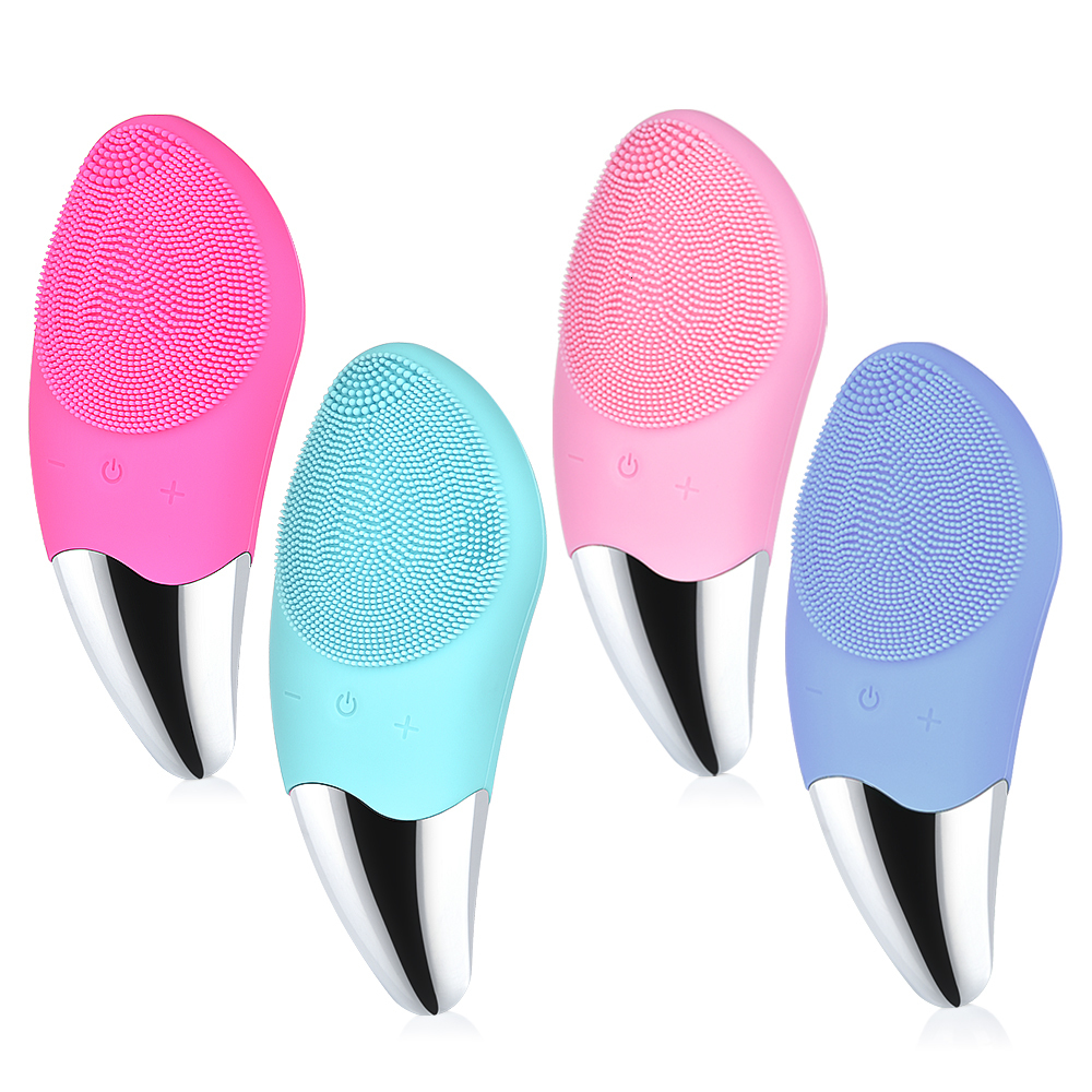 Cleaning Tools Accessories Mini Electric Cleansing Brush Silicone Sonic Face Cleaner Deep Pore Cleaning Skin Massager Face Cleansing Skin Care Tools 2