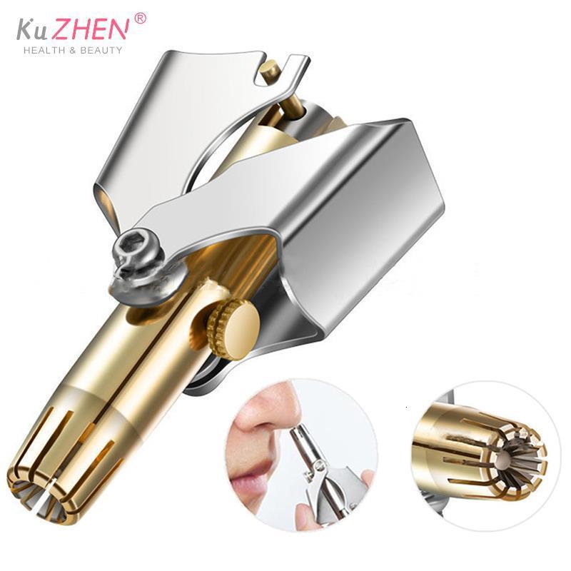 Clippers Trimmers 1Set Nose Hair Trimmer Cleaner For Men Women Stainless Steel Manual Mechanical Shaving Razor Washable Removal Tools 230328