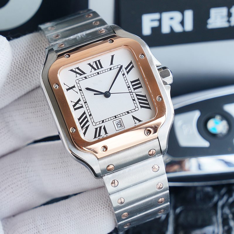 8 types Mens watch luxury Mechanical Mens Watches rose gold mixed silver Self-Winding 40mm Fashion Square Stainless Steel Metal Strap Casual Watches Montre De Luxe, Only make watch waterproof
8 types Mens watch luxury Mechanical Mens Watches rose gold mixed silver Self-Winding 40mm Fashion Square Stainless Steel Metal Strap Casual Watches Montre De Luxe, Only make watch waterproof