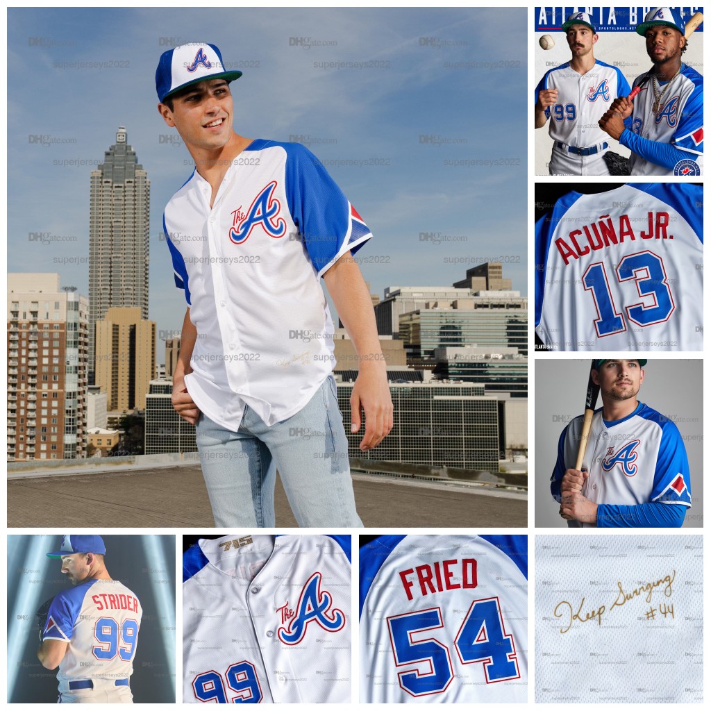27 Austin Riley Braves 2023 City Connect Jersey Ronald Acuna Jr. Michael Harris II #44 Hank Aaron Keep Swinging Spencer Strider Eddie Rosario Matt Olson Max Fried, White youth s-xl
27 Austin Riley Braves 2023 City Connect Jersey Ronald Acuna Jr. Michael Harris II #44 Hank Aaron Keep Swinging Spencer Strider Eddie Rosario Matt Olson Max Fried, White youth s-xl