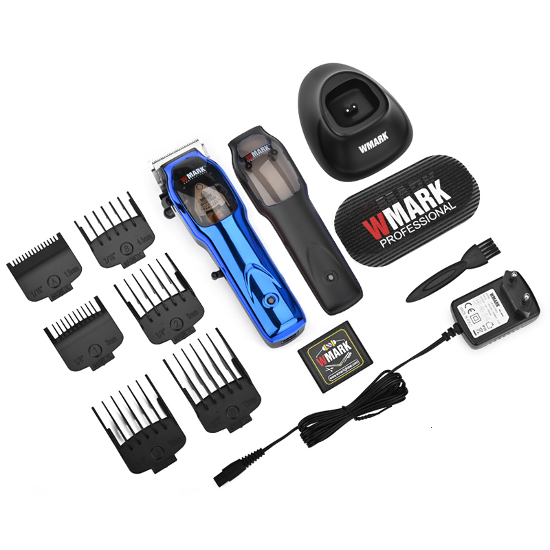 Hair Trimmer WMARK NG9002 High Speed Professional Clipper Microchipped Magnetic Motor 9000RPM 9V With Charge Stand 230328