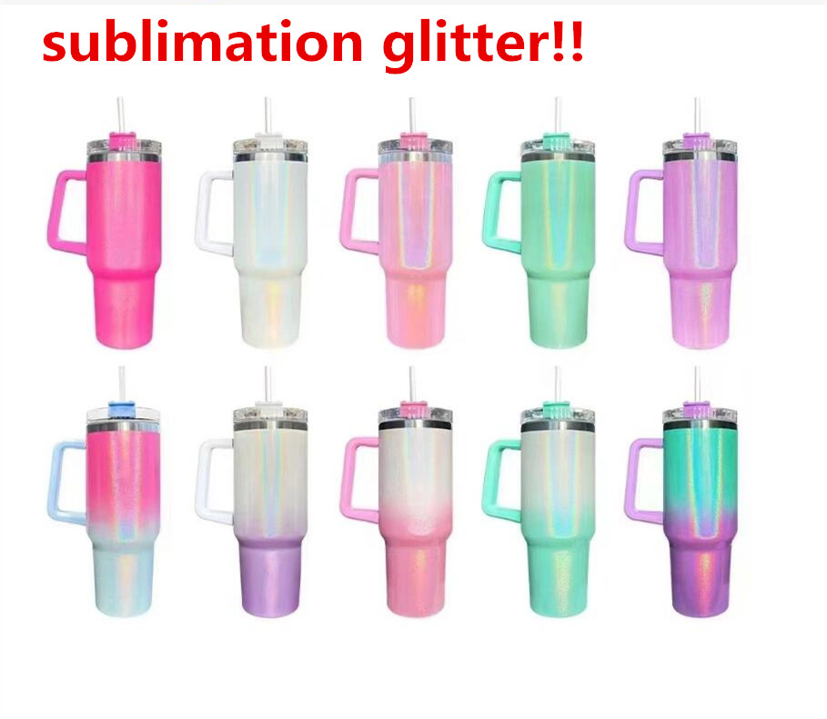 Sblimation 40oz glitter tumbler with Handle and Straw Reusable Insulated coffee cup Stainless Steel travel Tumbler big capacity Water Bottle Cup, Multi-color
Sblimation 40oz glitter tumbler with Handle and Straw Reusable Insulated coffee cup Stainless Steel travel Tumbler big capacity Water Bottle Cup, Multi-color