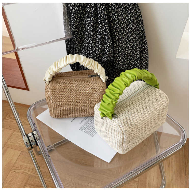 Beach Bags Straw Bag Female Cloud 2023 Woven Fashion Hand Leisure Vacation One Shoulder Diagonal Beach 230327