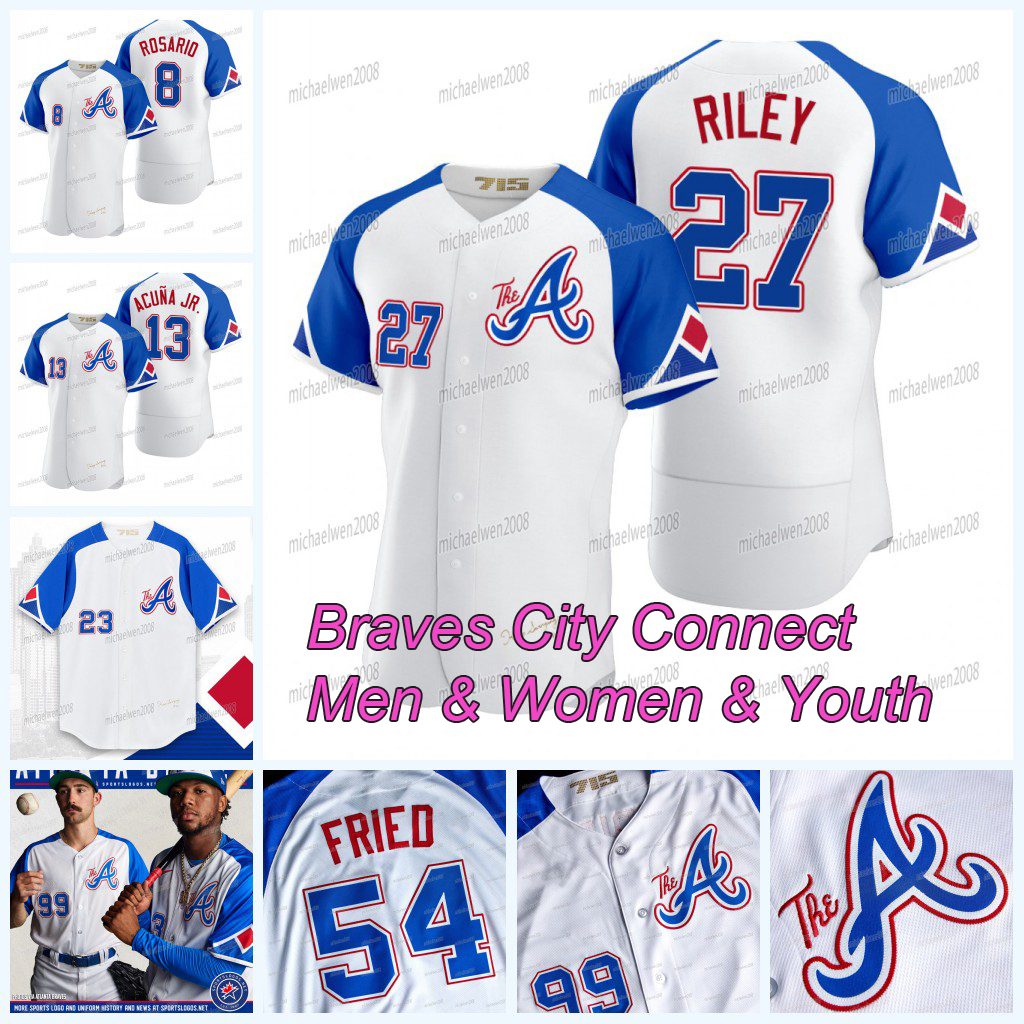 Braves 2023 City Connect Jersey Atlanta Spencer Strider Michael Harris II Austin Riley Ronald Acuna Jr. Eddie Rosario Max Fried Ozzie Albies Marcell Ozuna Gonzalez, Youth
Braves 2023 City Connect Jersey Atlanta Spencer Strider Michael Harris II Austin Riley Ronald Acuna Jr. Eddie Rosario Max Fried Ozzie Albies Marcell Ozuna Gonzalez, Youth