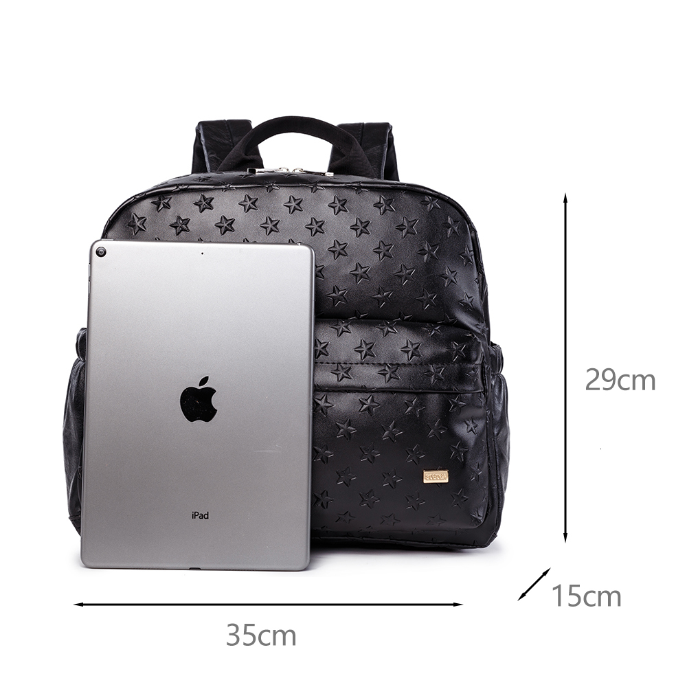 Diaper Bags Soboba for Mummy PU Waterproof Large Capacity Nappy Changing Hanging on Stroller 3D Star Pattern 230328