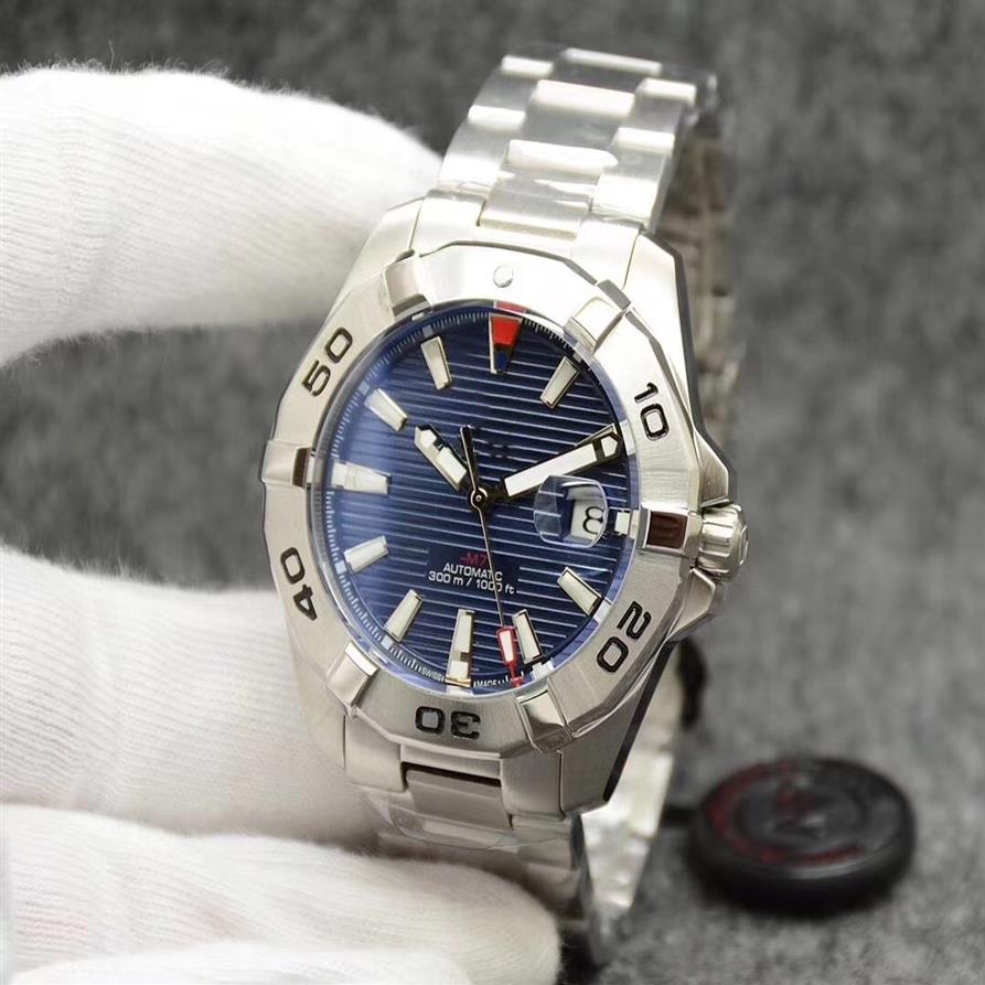 Top Men Automatic Mechanical Movement Black Sport Wristwatch 44mm Luxury Stainless Steel 2022 New317Y