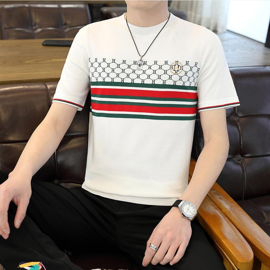 2023 Men's T-Shirts summer new men's clothing European station plaid print round neck half-sleeve T-shirt brand short-sleeved T-shirt Knitted T-shirt, W1
2023 Men's T-Shirts summer new men's clothing European station plaid print round neck half-sleeve T-shirt brand short-sleeved T-shirt Knitted T-shirt, W1