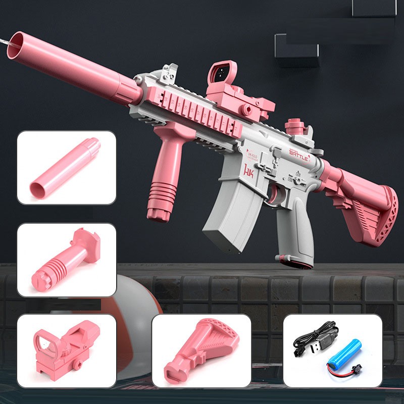 Electric Water Gun Toy High Pressure Full Auto Unisex M416 Rifle Water Guns For Adults Boys Girls Summer Games Beach Pool Toys