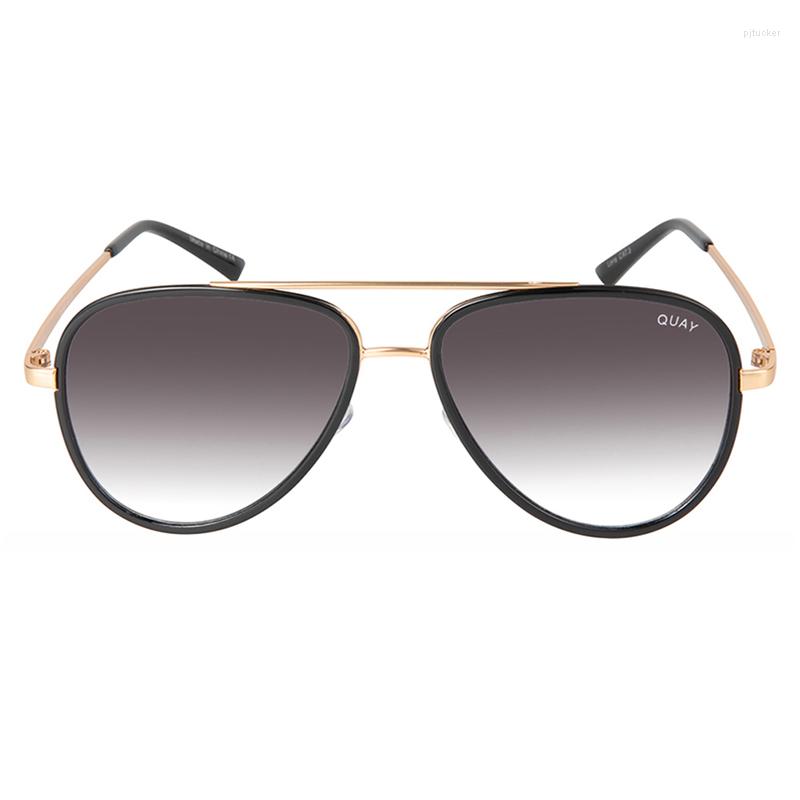 Sunglasses Fashion ALL IN Women Mirror Quay Shades Brand Designer Gradient Pilot Female Travelling Eyewear