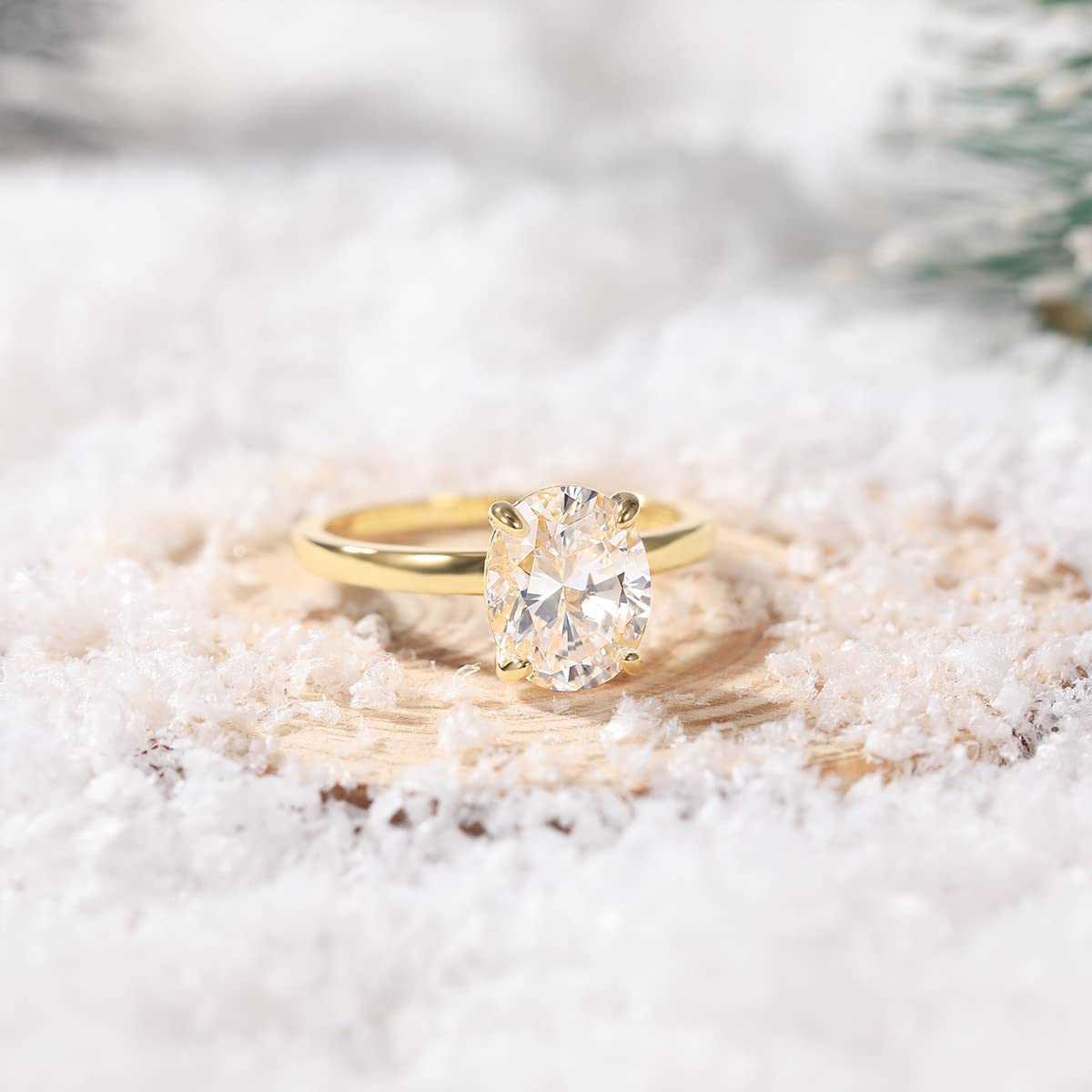 Band Rings Trumium 3CT 925 Sterling Silver Engagement Rings Oval Cut Solitaire Cubic Zirconia CZ Wedding Promise Rings for Women Size 311 Z0327