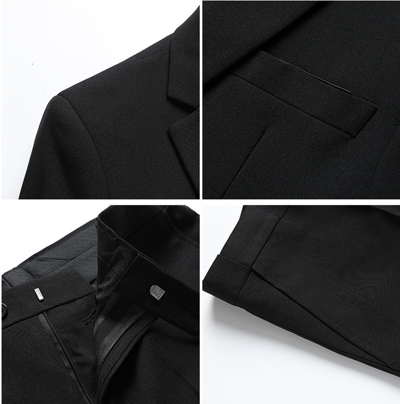 Men's Suits Blazers Boutique Plus Size Suit Trousers Men's Fashion Business Gentleman Elegant Business Wear British Style Formal Three-piece