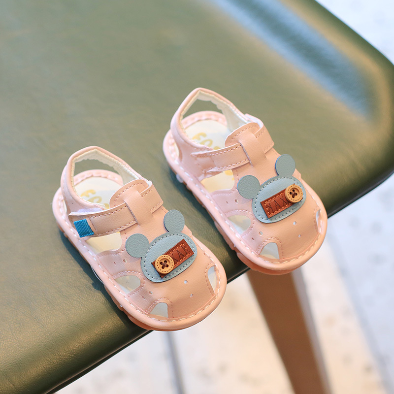 Slipper Summer Infant Sandals Baby Girls Anticollision Toddler Shoes Soft Bottom Genuine Leather Kids Children Beach 230328