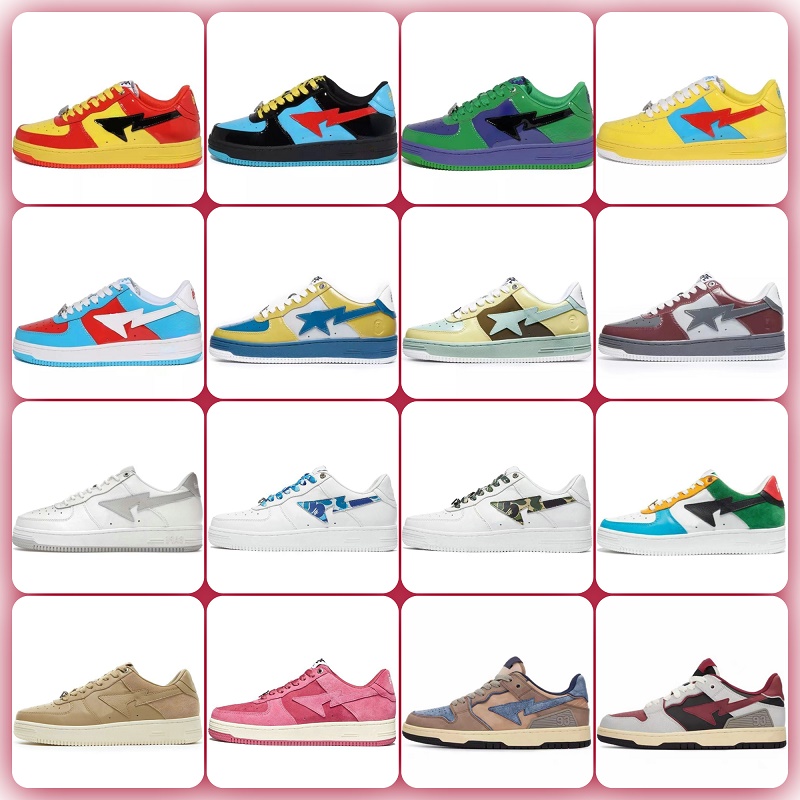 sk8 sta Casual Shoes bapestas Low Designer Sneakers Men Women Grey Black Color Camo Pink Green Red Suede Pastel Blue Patent Leather Platform Trainers, #28
sk8 sta Casual Shoes bapestas Low Designer Sneakers Men Women Grey Black Color Camo Pink Green Red Suede Pastel Blue Patent Leather Platform Trainers, #28