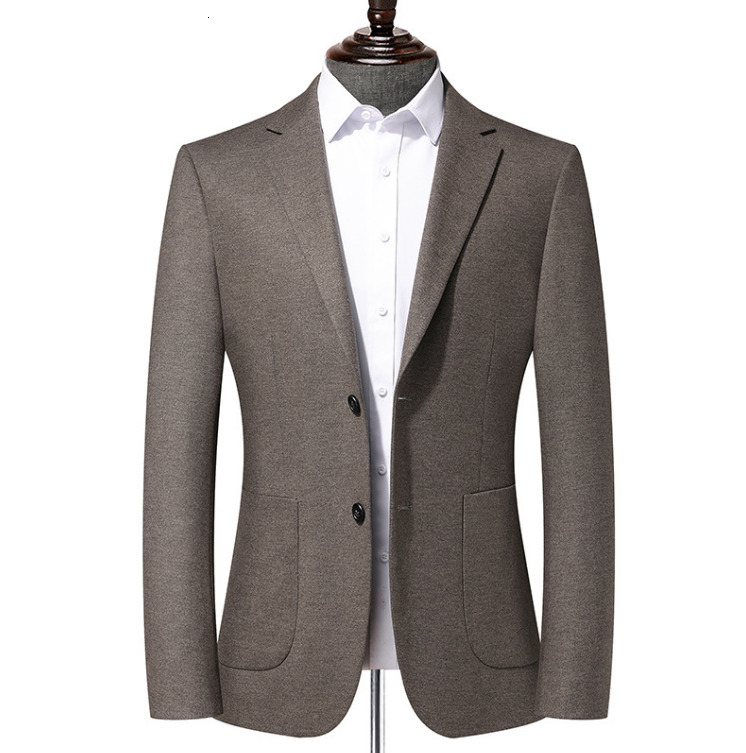 Men's Suits Blazers Middle aged Business Casual Coat Blue Suit Men's Slim Fit Suit Single Men's Wear 230328