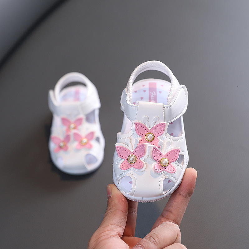 Slipper Summer Infant Sandals Baby Girls Anticollision Toddler Shoes Soft Bottom Genuine Leather Kids Children Beach 230328