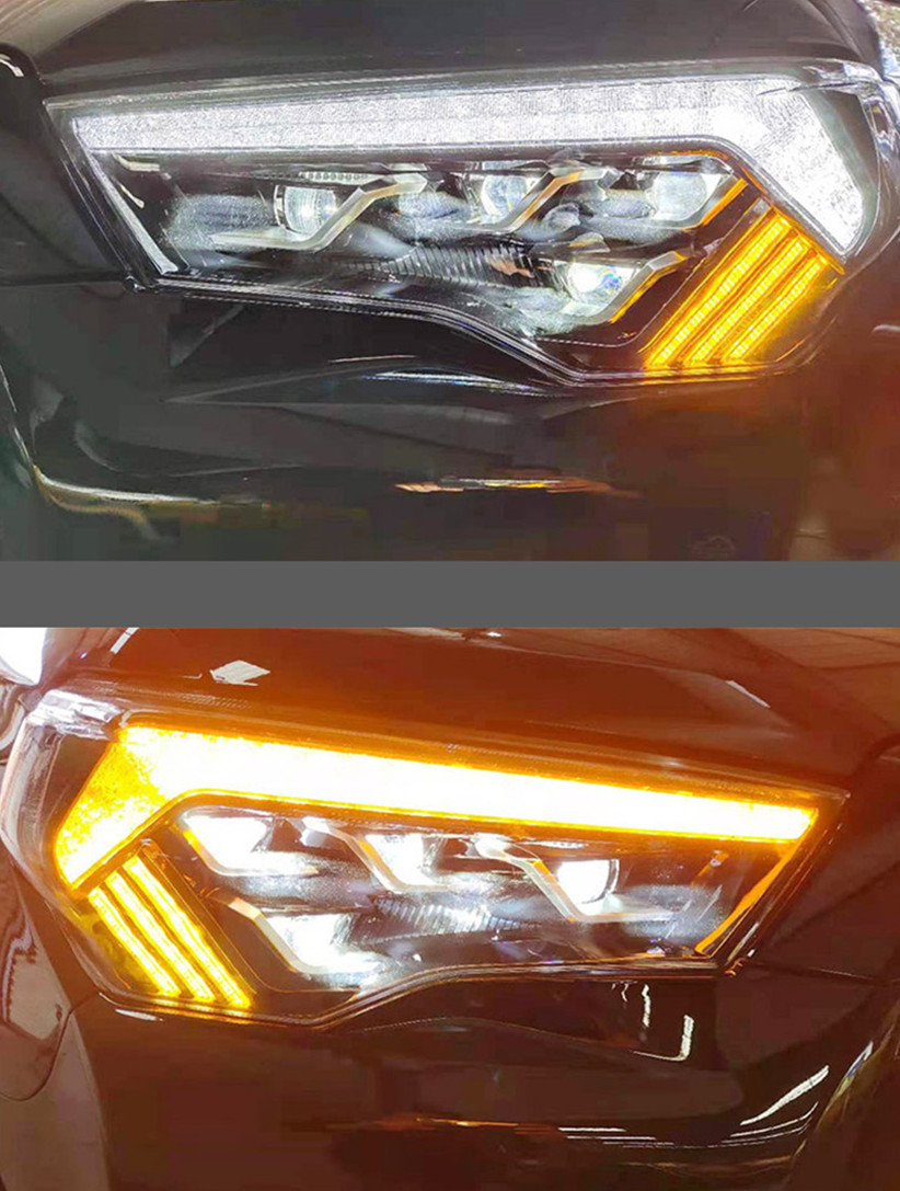 auto parts head lamp For Toyota 4 Runner LED Headlight 20 13-20 20 DRL Bi-Xenon Lens front daytime stream turn signal lights