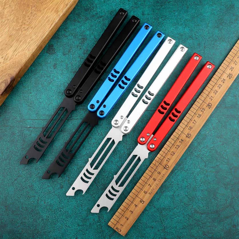 Baliplus Butterfly Trainer Knife MAKO 420 Blade Aluminum Handle Jilt Not Sharp Hunting Knife Folding Pocket Knife225u
Baliplus Butterfly Trainer Knife MAKO 420 Blade Aluminum Handle Jilt Not Sharp Hunting Knife Folding Pocket Knife225u