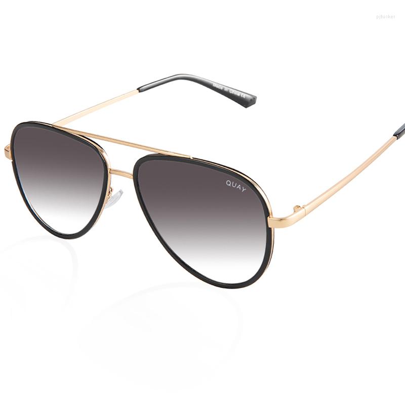 Sunglasses Fashion ALL IN Women Mirror Quay Shades Brand Designer Gradient Pilot Female Travelling Eyewear