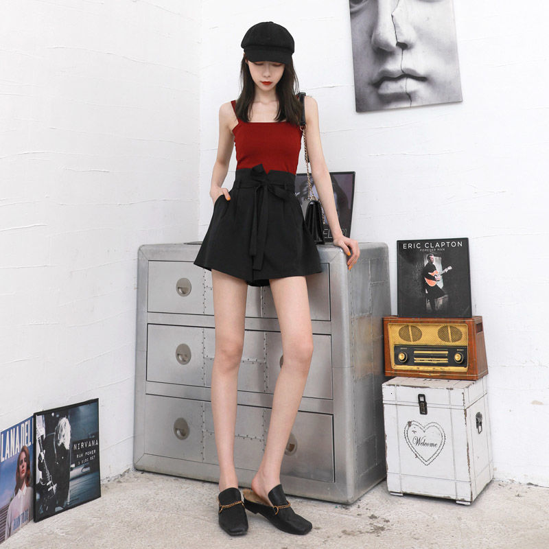 Women High Waist Shorts Women's Summer and Korean A-line Chiffon Wide-leg Casual Pantalones Cortos De Mujer 230328 XJ260206